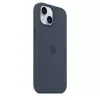 Apple iPhone 15 Silikoninis dėklas su MagSafe Storm Blue