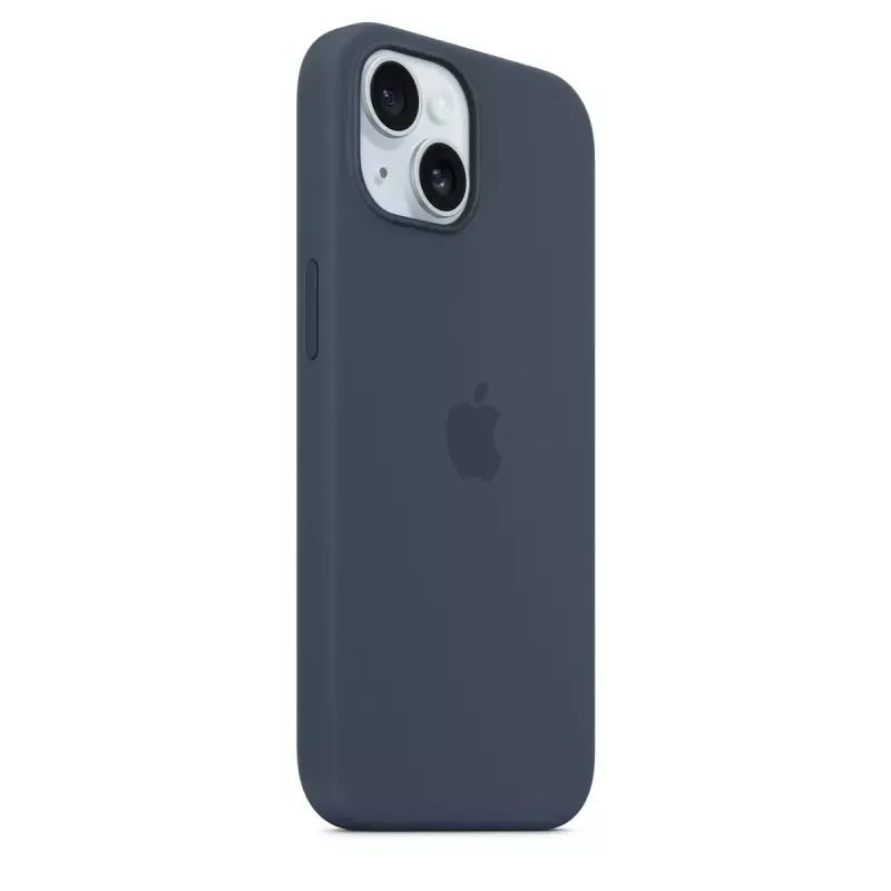 Apple iPhone 15 Silikoninis dėklas su MagSafe Storm Blue