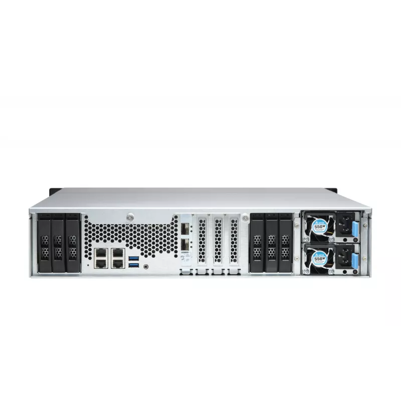 QNAP TS-H1886XU-RP-R2 NAS stelažinis (3U) Intel® Xeon® D D-1622 32 GB DDR4 0 TB QuTS hero juoda, pilka