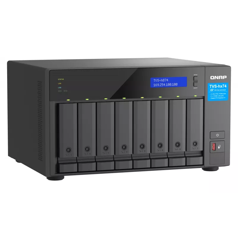 QNAP TVS-H874T-I7-32G NAS / saugojimo serveris bokštas Intel® Core™ i7 32 GB DDR4 0 TB QNAP QTS Juoda