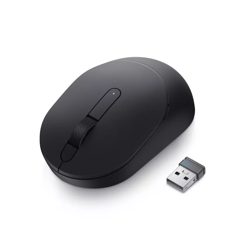 Dell belaidė pelė MS3320W – juoda, ambidekstrinė, optinė, RF belaidė + Bluetooth, 1600 DPI