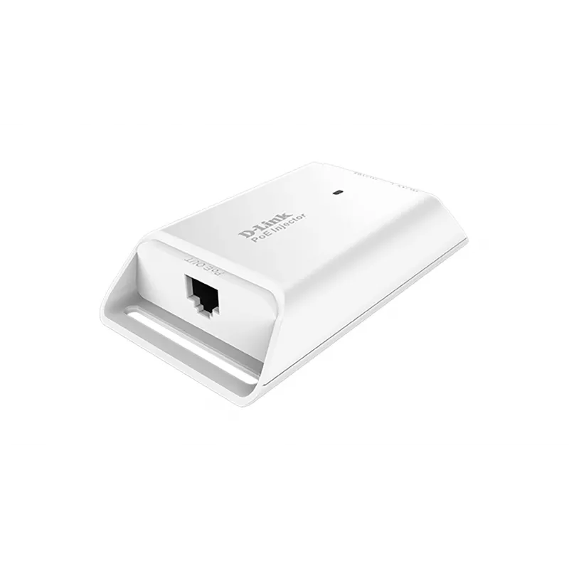 D-Link DPE-101GI Gigabit PoE maitinimo injektorius su 1 prievadu, 10/100/1000 Mbit/s, 48 V, iki 19,2 W, 100 m, baltos spalvos