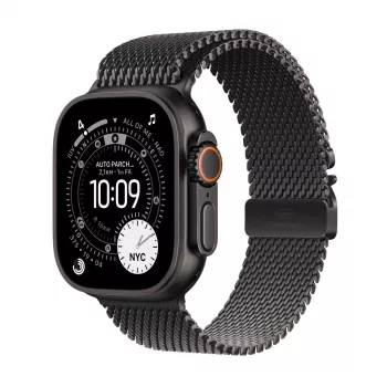 APPLE Watch Ultra 3 GPS + Cellular 49 mm juodas titano korpusas su juodu titano Milano apyranke