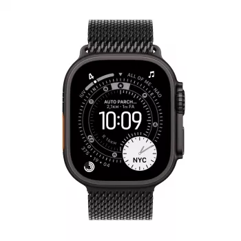 APPLE Watch Ultra 3 GPS + Cellular 49 mm juodas titano korpusas su juodu titano Milano apyranke