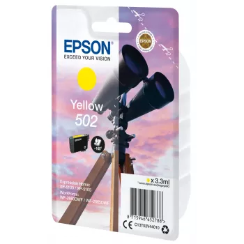 Epson 502 geltonas kasetė, standartinė talpa, originalus rašalas