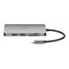 D-Link 8 viename USB-C centras su HDMI / Ethernet / kortelių skaitytuvu / Power Delivery