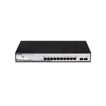 D-Link DGS-1210-10 valdomas L2 Gigabit Ethernet (10/100/1000) jungiklis 1U, juoda, pilka