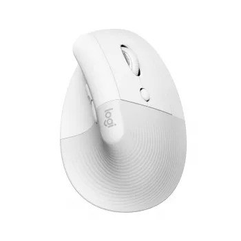 LOGITECH belaidė vertikali pelė Lift for Business, dešinei rankai, šviesiai balta
