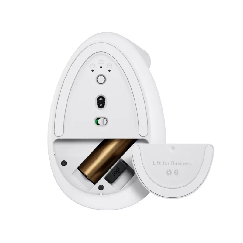 LOGITECH belaidė vertikali pelė Lift for Business, dešinei rankai, šviesiai balta