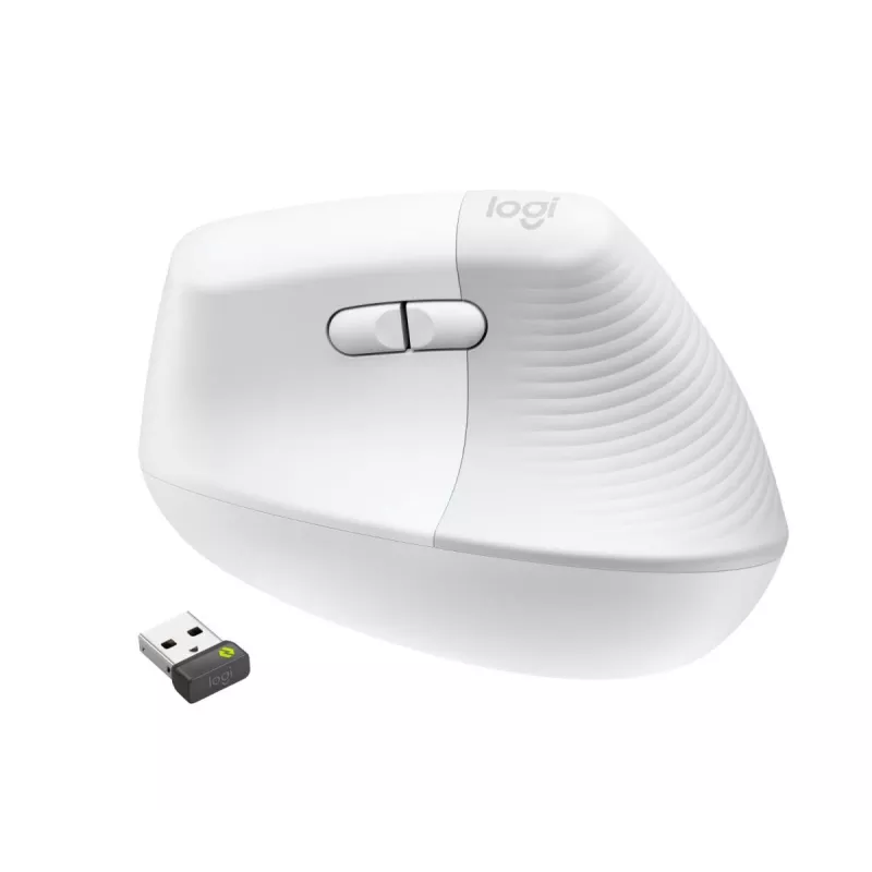 LOGITECH belaidė vertikali pelė Lift for Business, dešinei rankai, šviesiai balta
