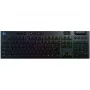 LOGITECH G915 Lightspeed belaidė RGB mechaninė žaidimų klaviatūra – juoda – Qwertz Deutsch – lietimo