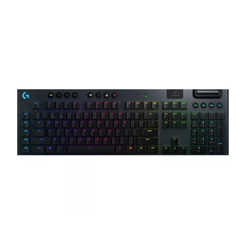LOGITECH G915 Lightspeed belaidė RGB mechaninė žaidimų klaviatūra – juoda – Qwertz Deutsch – lietimo