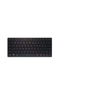 CHERRY KW 9200 MINI belaidė kompaktiška klaviatūra USB + RF Wireless + Bluetooth QWERTY juoda