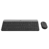 LOGITECH MK470 belaidė klaviatūra ir pelė – kompaktiškas rinkinys (grafitas, AZERTY belgų išdėstymas)