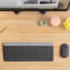 LOGITECH MK470 belaidė klaviatūra ir pelė – kompaktiškas rinkinys (grafitas, AZERTY belgų išdėstymas)