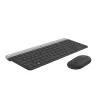 LOGITECH MK470 belaidė klaviatūra ir pelė – kompaktiškas rinkinys (grafitas, AZERTY belgų išdėstymas)