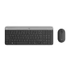 LOGITECH MK470 belaidė klaviatūra ir pelė – kompaktiškas rinkinys (grafitas, AZERTY belgų išdėstymas)