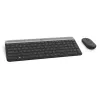 LOGITECH MK470 belaidė klaviatūra ir pelė – kompaktiškas rinkinys (grafitas, AZERTY belgų išdėstymas)