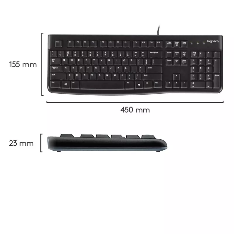 LOGITECH K120 klaviatūra - AZERTY Belgijos