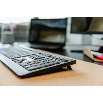 CHERRY KW 3000 belaidė klaviatūra, RF Wireless, QWERTY ispaniškas išdėstymas, juoda