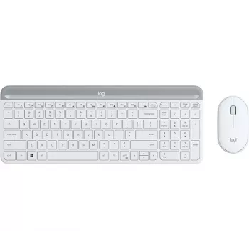 LOGITECH MK470 belaidė klaviatūra ir pelė, šviesiai pilka, QWERTZ Vokietijos išdėstymas