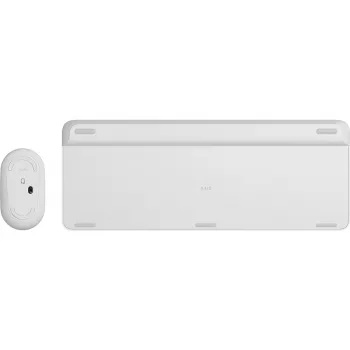 LOGITECH MK470 belaidė klaviatūra ir pelė, šviesiai pilka, QWERTZ Vokietijos išdėstymas