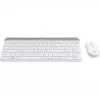 LOGITECH MK470 belaidė klaviatūra ir pelė, šviesiai pilka, QWERTZ Vokietijos išdėstymas