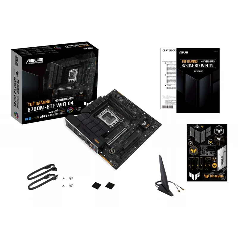 ASUS TUF GAMING B760M-BTF WIFI D4 Intel B760 LGA 1700 micro ATX pagrindinė plokštė