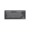 LOGITECH MX Mechanical Mini belaidė apšviesta klaviatūra – grafito spalva, lietimui jautrūs tylūs mygtukai, QWERTZ Suisse
