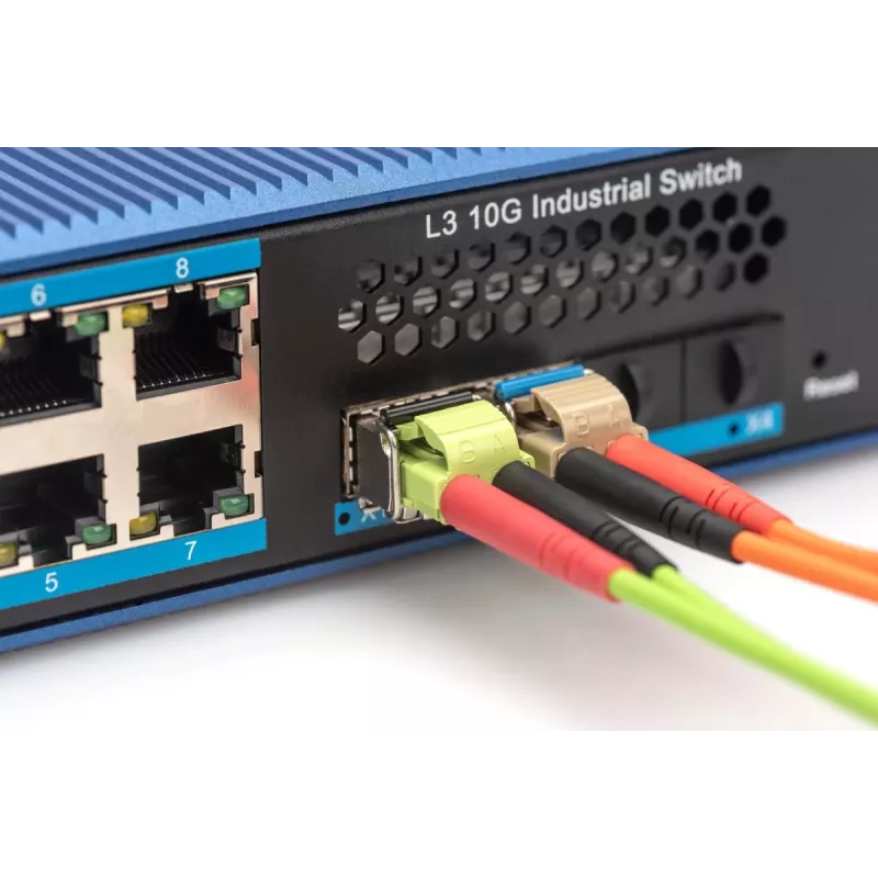 DIGITUS 1.25 Gbps SFP modulis, iki 550 m daugiamodis, LC Duplex jungtis, pramoninė versija 1000Base-SX, 850 nm