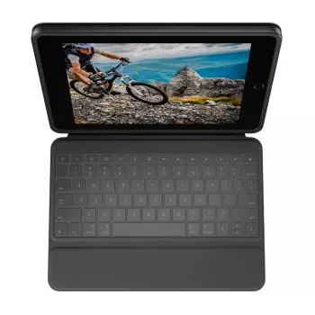LOGITECH Rugged Folio Graphite Qwertz Deutsch – tvirtas dėklas su klaviatūra iPad 7/8 kartai