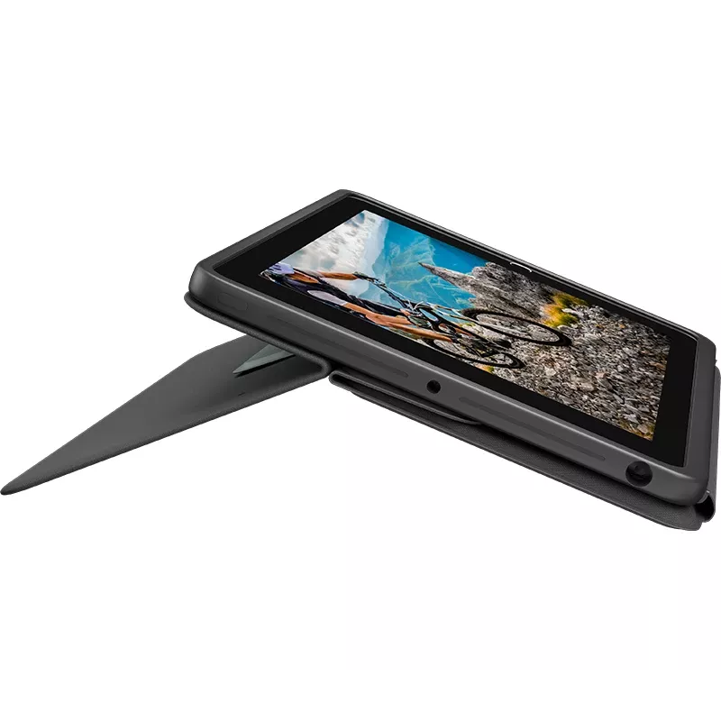 LOGITECH Rugged Folio Graphite Qwertz Deutsch – tvirtas dėklas su klaviatūra iPad 7/8 kartai