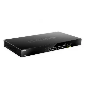 D-Link 10 prievadų Multi-Gigabit PoE+ išmanusis valdomas jungiklis, valdomas, L2, 2.5G Ethernet (100/1000/2500), Maitinimas per Ethernet (PoE), Montavimas stelaže, 1U