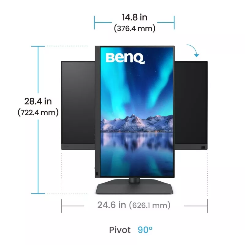 BenQ SW242Q kompiuterio monitorius 61,2 cm (24,1 colio) 2560 x 1600 pikselių WQXGA LED juodas