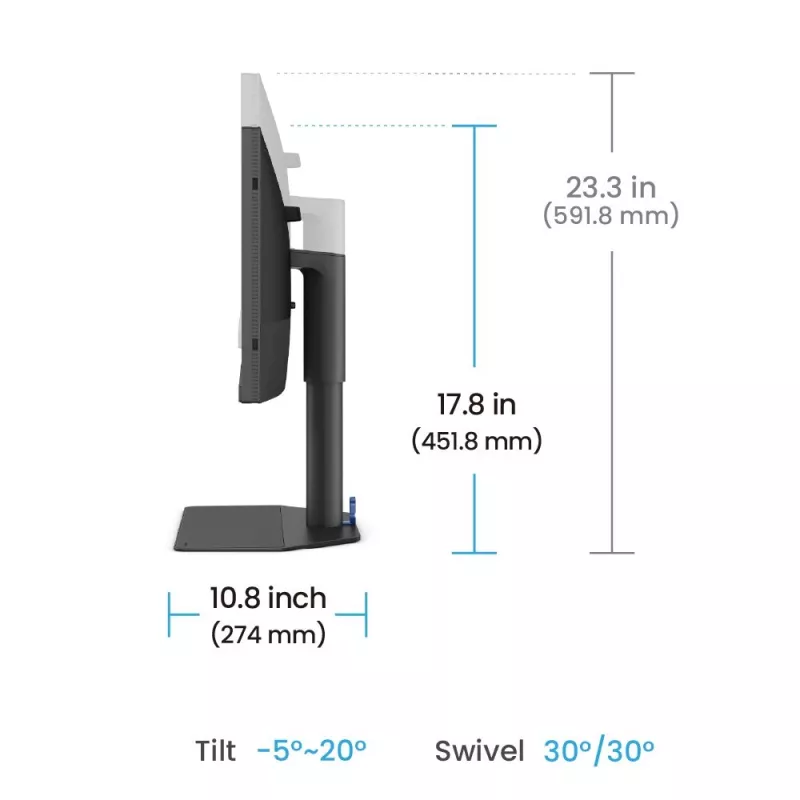 BenQ SW242Q kompiuterio monitorius 61,2 cm (24,1 colio) 2560 x 1600 pikselių WQXGA LED juodas