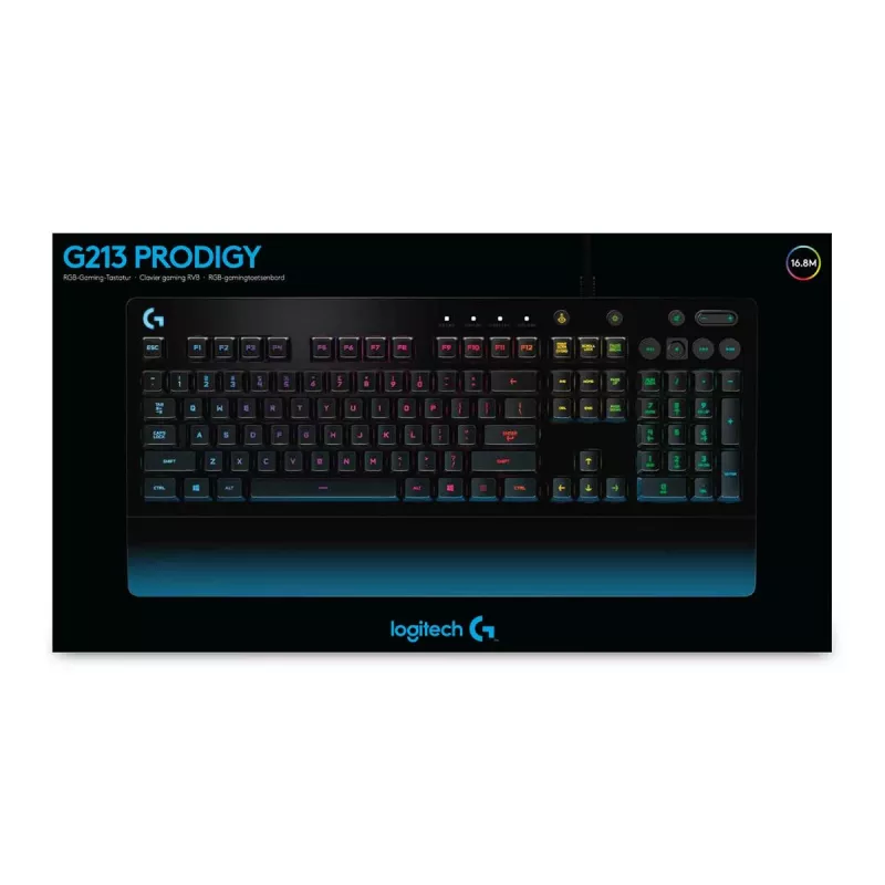 LOGITECH G213 Prodigy žaidimų klaviatūra USB - Azerty Belgian