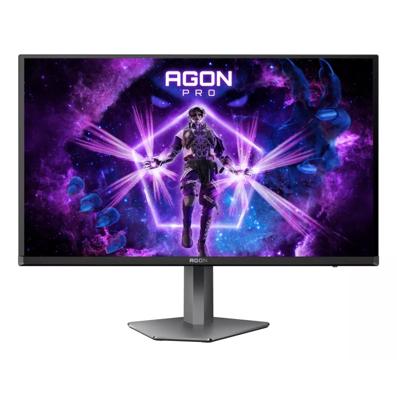 AOC AGON PRO AG276QZD2 kompiuterio monitorius 67,3 cm (26,5 colio) 2560 x 1440 pikselių Quad HD QD-OLED Juoda, Pilka