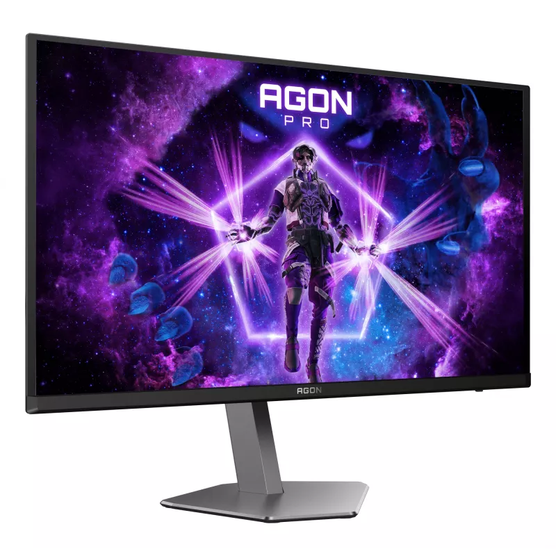 AOC AGON PRO AG276QZD2 kompiuterio monitorius 67,3 cm (26,5 colio) 2560 x 1440 pikselių Quad HD QD-OLED Juoda, Pilka