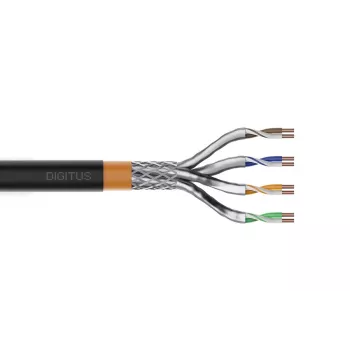 DIGITUS lauko montavimo kabelis - Cat 7 - S/FTP - AWG 23/1 - 1000m - Juoda