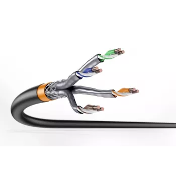 DIGITUS lauko montavimo kabelis - Cat 7 - S/FTP - AWG 23/1 - 1000m - Juoda