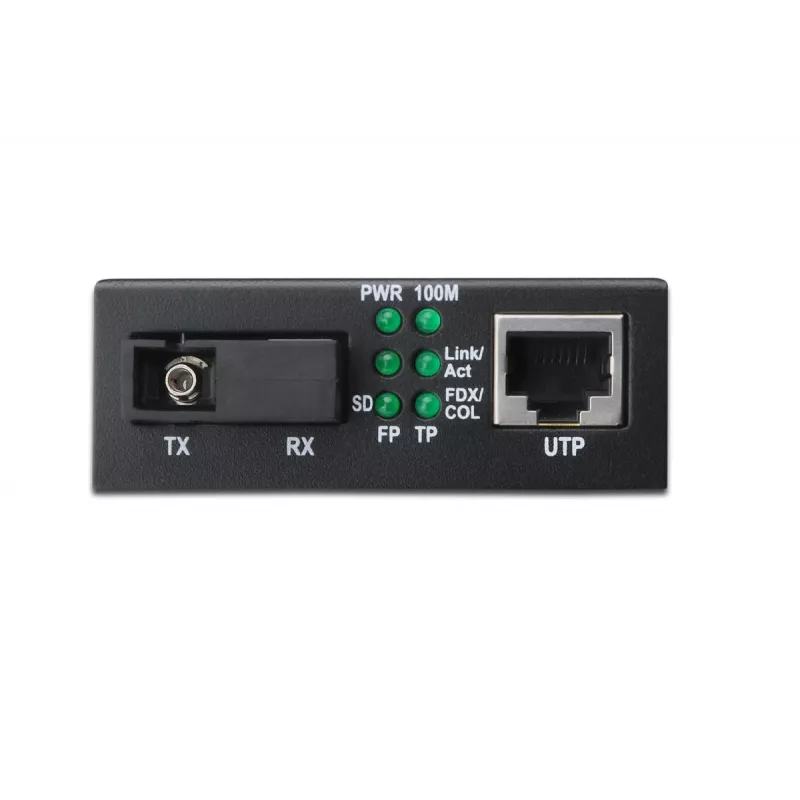 DIGITUS Media keitiklis, vienmodis, BiDi, WDM Gigabit Ethernet, Tx1310nm / Rx1550nm SC jungtis, iki 20 km