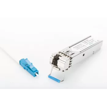 DIGITUS 1.25 Gbps BiDi WDM SFP modulis, iki 20 km su DDM palaikymu, vienmodis, LC Simplex jungtis 1000Base-LX, Tx1310nm/Rx1550nm