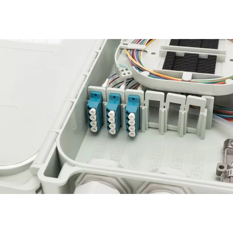 Skaidulinio pluošto paskirstymo dėžė Digitus FTTH/FTTB surinkta OS2 12 skaidulų LC/PC