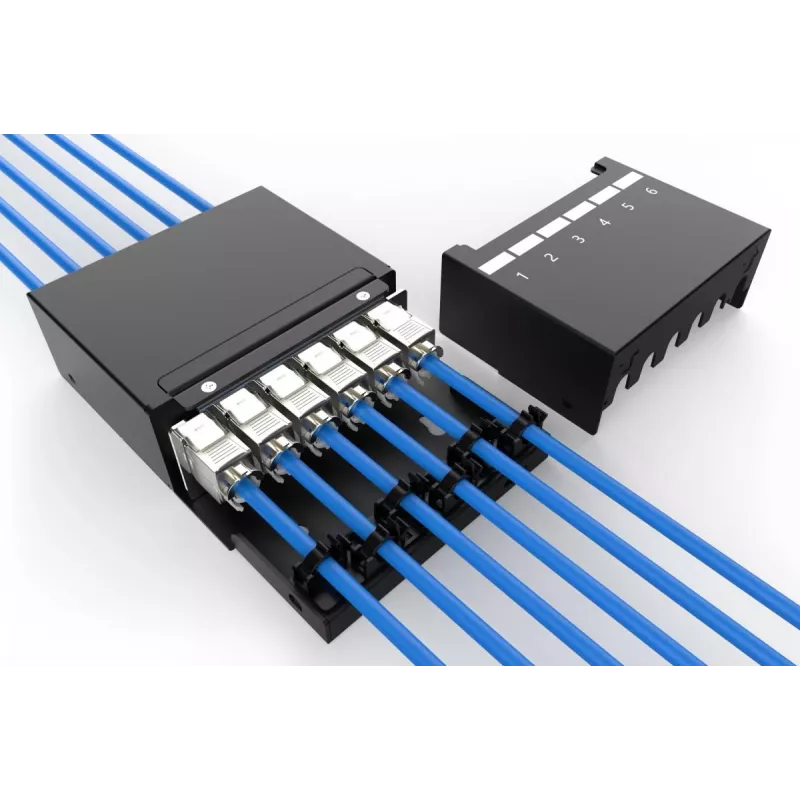 DIGITUS konsolidavimo taško dėžutė - 6 prievadų Keystone moduliams su išmaniu kabelių valdikliu