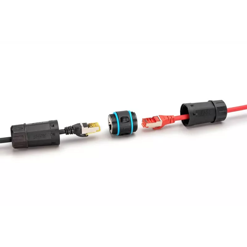 Tinklo laidas Digitus DN-93905-OD RJ45 į RJ45 CAT 6A 1m Juodas