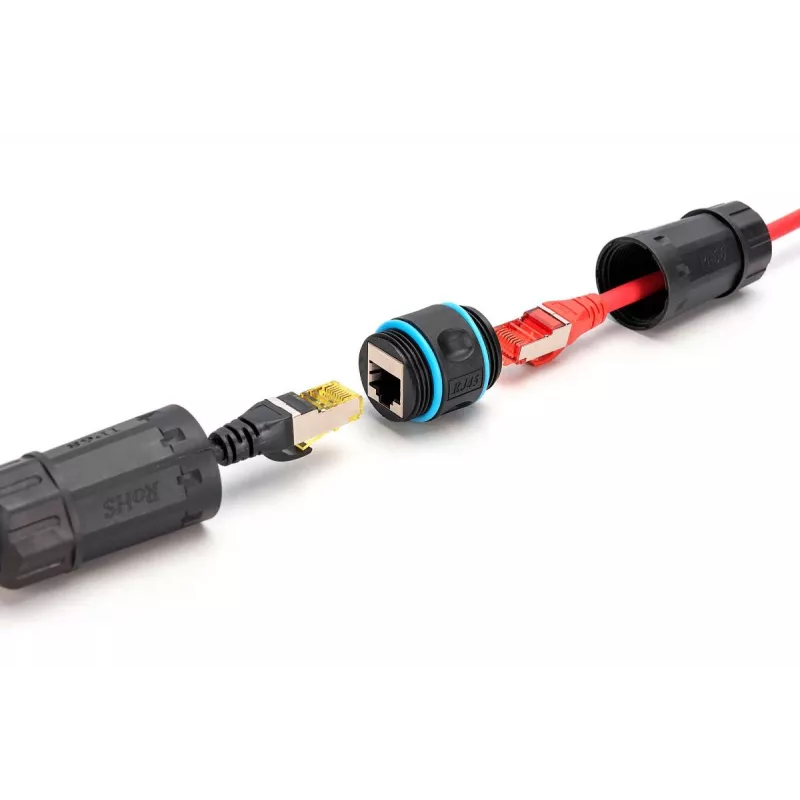 Tinklo laidas Digitus DN-93905-OD RJ45 į RJ45 CAT 6A 1m Juodas
