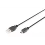 DIGITUS USB 2.0 laidas, A tipas - mini B (5 kontaktų) M/M, 1 m, juodas