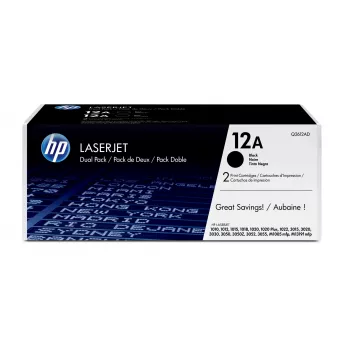 HP 12A 2 vnt. juodi originalūs LaserJet tonerio kasetės, 4000 puslapių