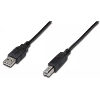 DIGITUS USB jungiamasis kabelis, tipas A - B M/M, 3 m, USB 2.0, juodas