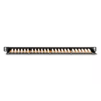 DIGITUS Patch panel CAT6 Neekranuotas 24 prievadų Su dulkėtųjų dangteliais - Juodas